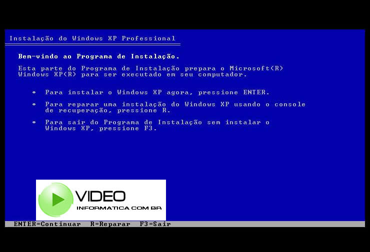 Instalacao do Windows XP Professional