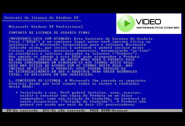 Contrato de Licença do Windows XP