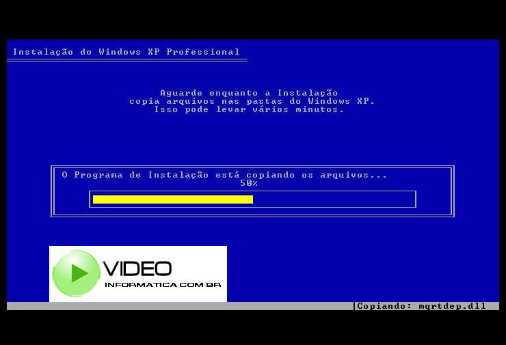 Tela - Copiando arquivos do Windows XP para o HD